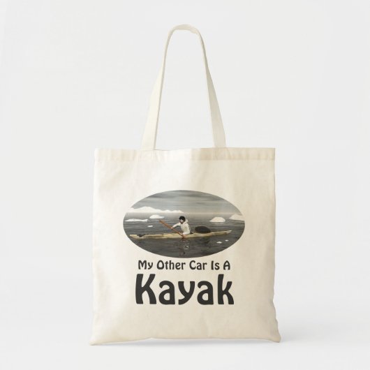 Tote Bag Ma seconde voiture est un kayak (Devant)