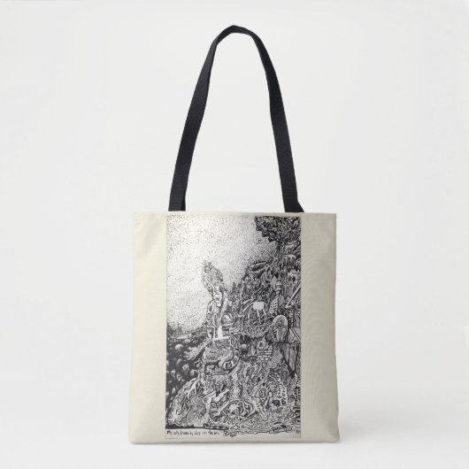 Tote Bag Ma ville entraînée par le feu dans la mer (Devant)