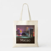 Tote Bag Macao Casino Skyline Panorama Chine Nuit (Dos)
