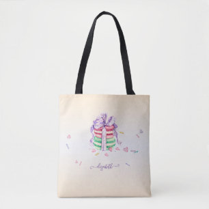 Tote Bag Macarons aquarelle tendance cool