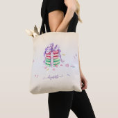 Tote Bag Macarons aquarelle tendance cool (De près)