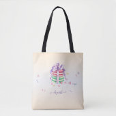 Tote Bag Macarons cool à aquarelle tendance (Devant)