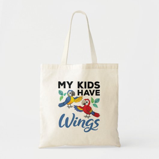 Tote Bag Macaw Parrot Propriétaire Mignonne Mes Enfants Ont (Devant)