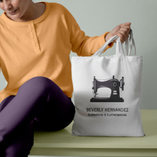 Tote Bag Machine à coudre Vintage pourpre