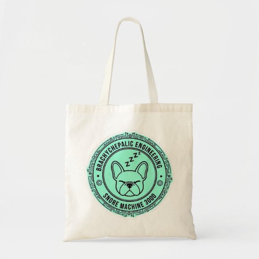 Tote Bag Machine à Ronfler 3000 Tech de Bouledogue Français (Devant)