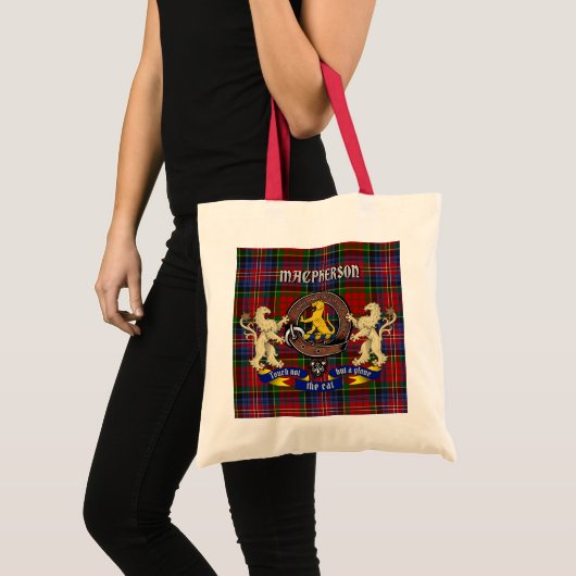 Tote Bag Macpherson Clan Badge & Tartan Fourre-tout (Devant (produit))