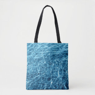 Tote Bag Macro Bubbling Blue Sea Photo