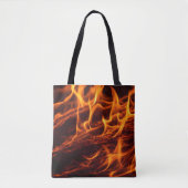 Tote Bag Macro de flamme de feu dans la cheminée (Devant)