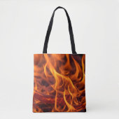 Tote Bag macro Flamme d'incendie (Devant)