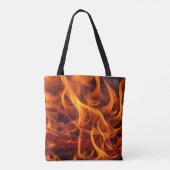 Tote Bag macro Flamme d'incendie (Dos)