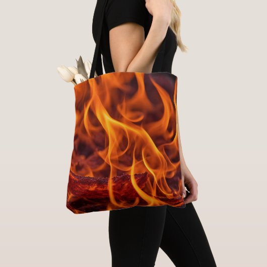 Tote Bag macro Flamme d'incendie (De près)