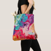 Tote Bag macro gros plan de différentes couleurs de peintur (De près)