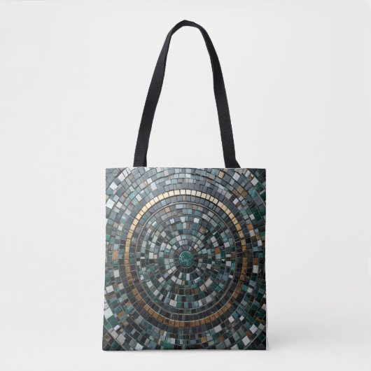 Tote Bag Macro murale en mosaïque circulaire de luxe (Devant)