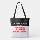 Tote Bag Macronie Fourberie Tromperie Escroquerie TB (Dos)