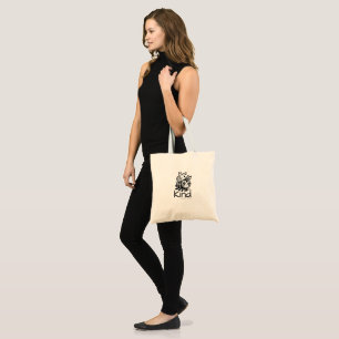 Tote Bag MACTE BEE TYPE Noir sur blanc