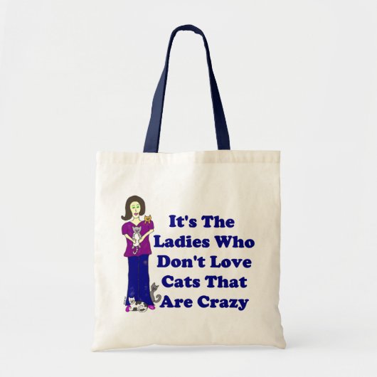 Tote Bag Madame de chat (non fou) (Devant)