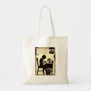 Tote Bag Madame de couture chanteuse Vintage Fairy Poem