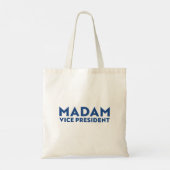 Tote Bag Madame la Vice-Présidente, typographie moderne ble (Dos)