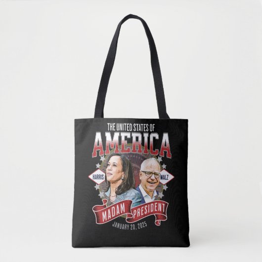 Tote Bag Madame le Président Harris Walz 2024 - Histoire (Devant)