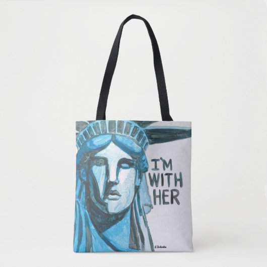 Tote Bag Madame Liberty - je suis avec elle (Devant)