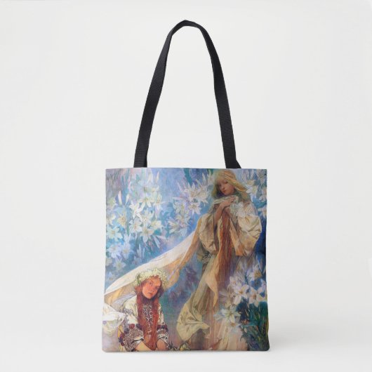 Tote Bag Madonna de la Lily, Mucha (Devant)
