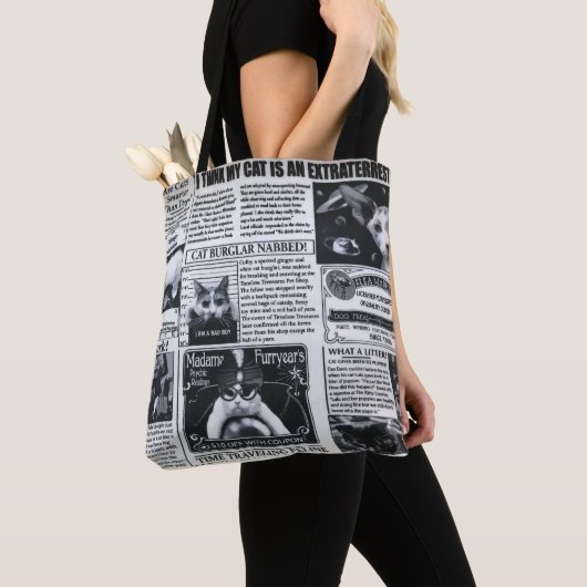 Tote Bag Magazine de chats (De près)