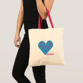 Tote Bag Magenta-Aqua 3 de damassé (Devant (produit))
