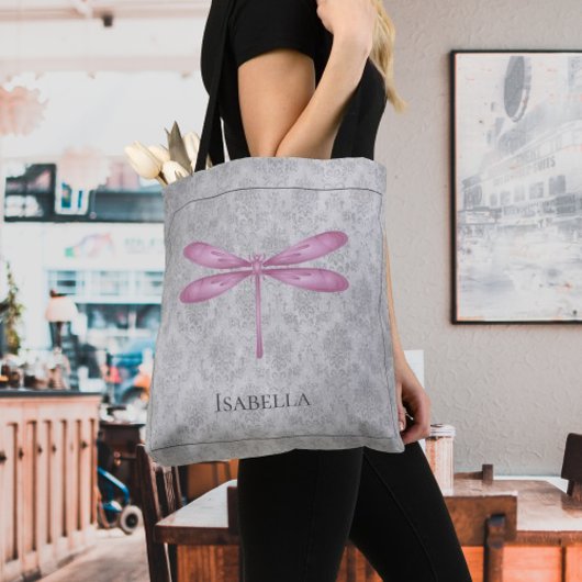 Tote Bag Magenta Dragonfly Damas