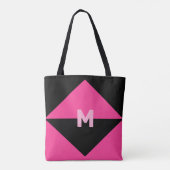 Tote Bag Magenta et Noir Moderne (Dos)