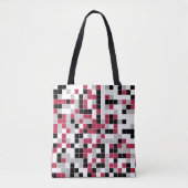 Tote Bag Magenta Géométrique Moderne (Devant)