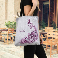 Magenta Peacock Personnalisé Fourre-tout