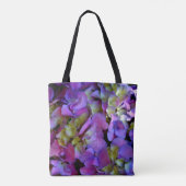 Tote Bag Magenta Violet bleu jaune Hydrangeas fleur Mariée (Dos)