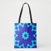 Tote Bag Magic Blue kaleidoscope flourished (Devant)