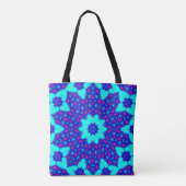 Tote Bag Magic Blue kaleidoscope flourished (Dos)