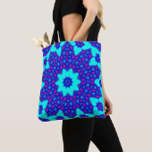 Tote Bag Magic Blue kaleidoscope flourished (De près)