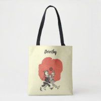Magicien d'Oz vintage, Dorothy avec des fleurs de