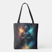 Tote Bag Magie elfe : Chevalier avec épée enchantée (Dos)