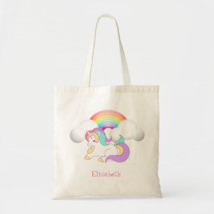 Tote Bag Magique adorable licorne, Arc-en-ciel
