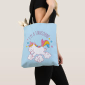 Tote Bag Magique, JE SUIS UN BLEU UNICORN (De près)