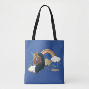 Tote Bag Magique Unicorn Arc en ciel et nuages Design