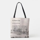 Tote Bag Magnifique aigle philippin peint à la main (Dos)