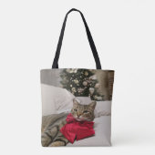 Tote Bag Magnifique chat noir et blanc (Dos)