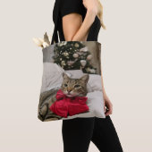 Tote Bag Magnifique chat noir et blanc (De près)