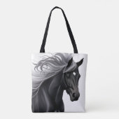 Tote Bag Magnifique Cheval Noir (Dos)