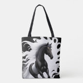 Tote Bag Magnifique Cheval Noir (Dos)
