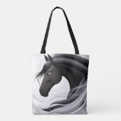 Tote Bag Magnifique Cheval Noir (Dos)