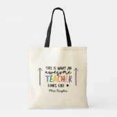 Tote Bag Magnifique enseignant typographie moderne cadeau a (Dos)