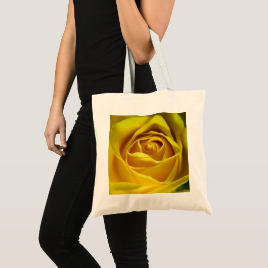 Tote Bag Magnifique image macro rose jaune (Devant (produit))