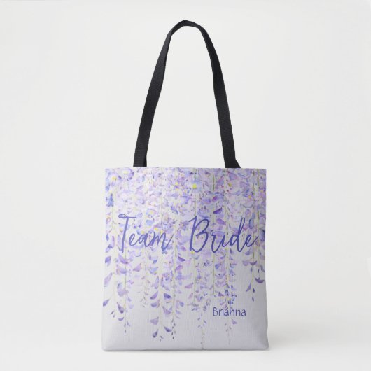 Tote Bag Magnifique Lilac Hanging Wisteria Team Bride Fourr (Devant)