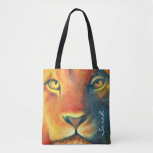 Tote Bag Magnifique Lion Head Portrait Regal et Fière